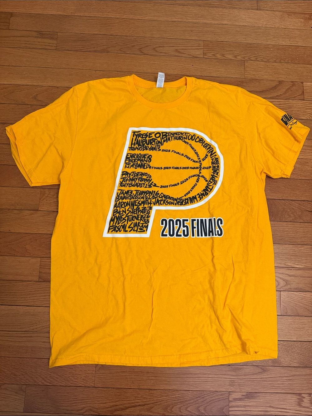 Indiana Pacers 2025 NBA Finals Official Gold Playoff T-Shirt